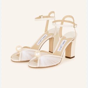 Jimmy Choo Sacaria 85 Tulle Block Heel